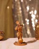 Antique Gold Toned Hanuman Idol